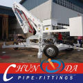 small portable manual concrete pump placing boom